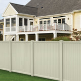 Outdoor Essentials Somerset 6-ft H x 6-ft W Tan Privacy Vinyl Flat-top Fence Panel (Unassembled)