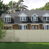 Outdoor Essentials Somerset 6-ft H x 6-ft W Tan Privacy Vinyl Flat-top Fence Panel (Unassembled)