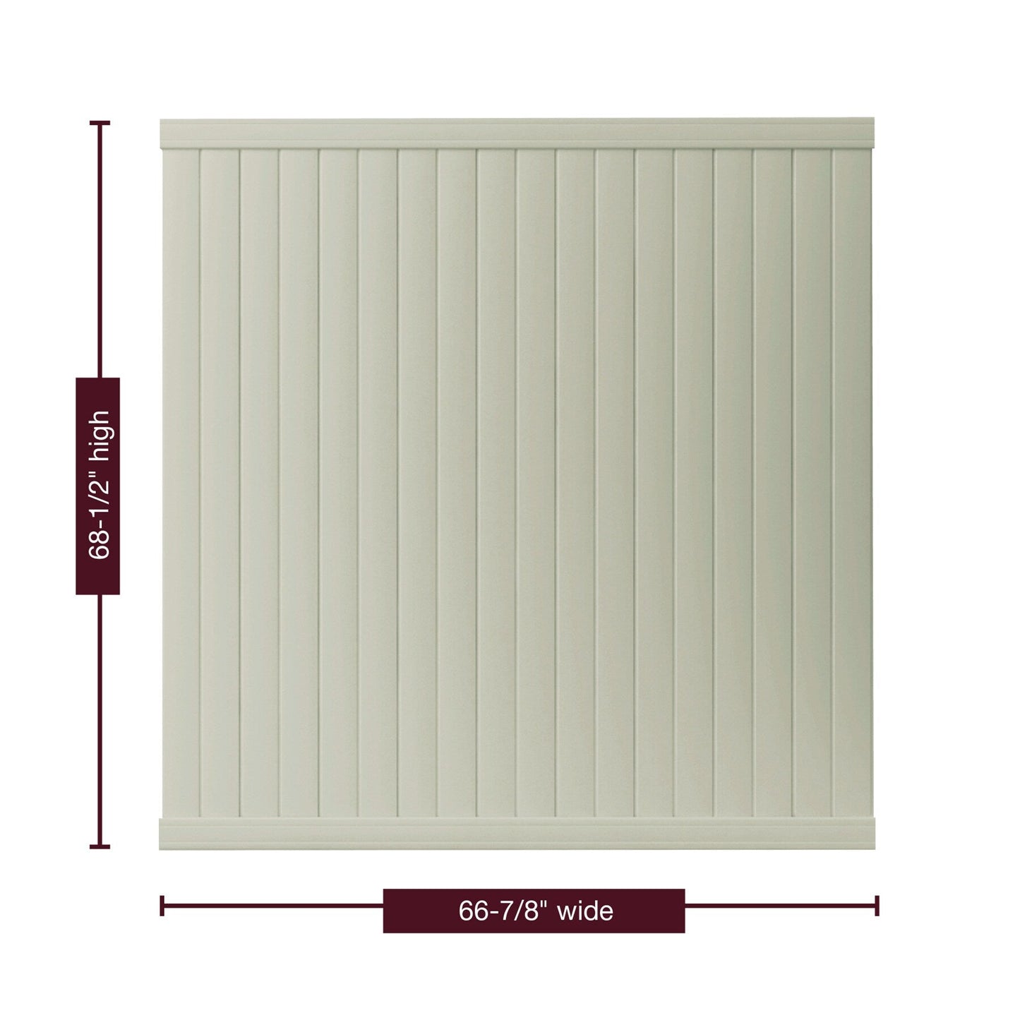 Outdoor Essentials Somerset 6-ft H x 6-ft W Tan Privacy Vinyl Flat-top Fence Panel (Unassembled)