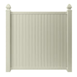 Outdoor Essentials Somerset 6-ft H x 6-ft W Tan Privacy Vinyl Flat-top Fence Panel (Unassembled)