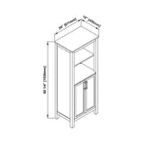 allen + roth Lenoir 24-in x 60-in x 16-in Swan White Freestanding Soft Close Linen Cabinet