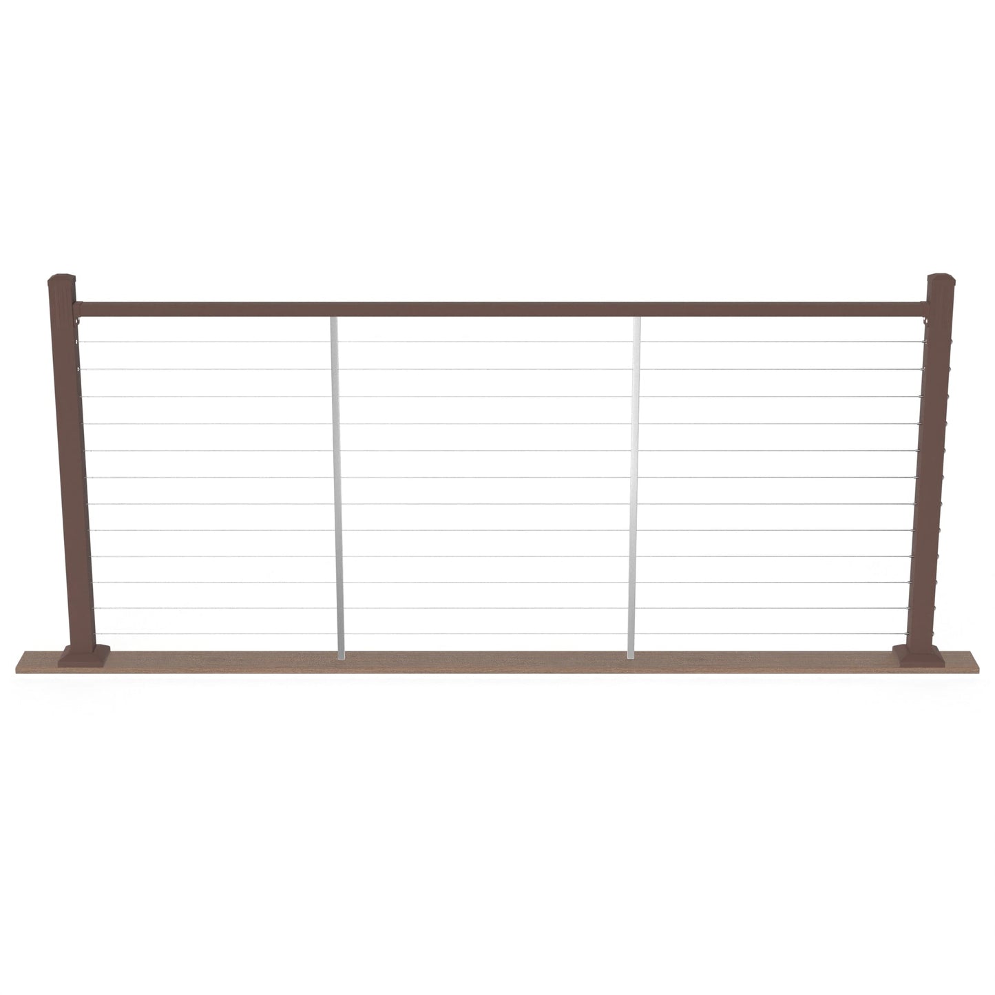 Deckorators Contemporary cable 8-ft x 42-in Weathered Brown Aluminum Deck Cable Rail Kit