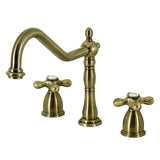 Elements of Design New Orleans Antique Brass 2-Handle Deck-Mount Bridge Kitchen Faucet