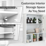 Forclover 19-in x 23.5-in Medicine Cabinet Bathroom Storage Wall Cabinet with Mirror in White
