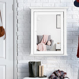 Forclover 22-in x 27-in Surface Mount White Mirrored Medicine Cabinet