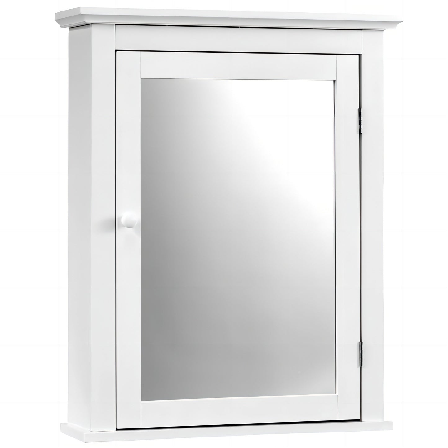 Forclover CH 22-in x 27.5-in Surface/Recessed Mount White Mirrored Medicine Cabinet