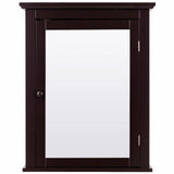 Forclover 22-in x 27-in Surface Mount Brown Mirrored Medicine Cabinet
