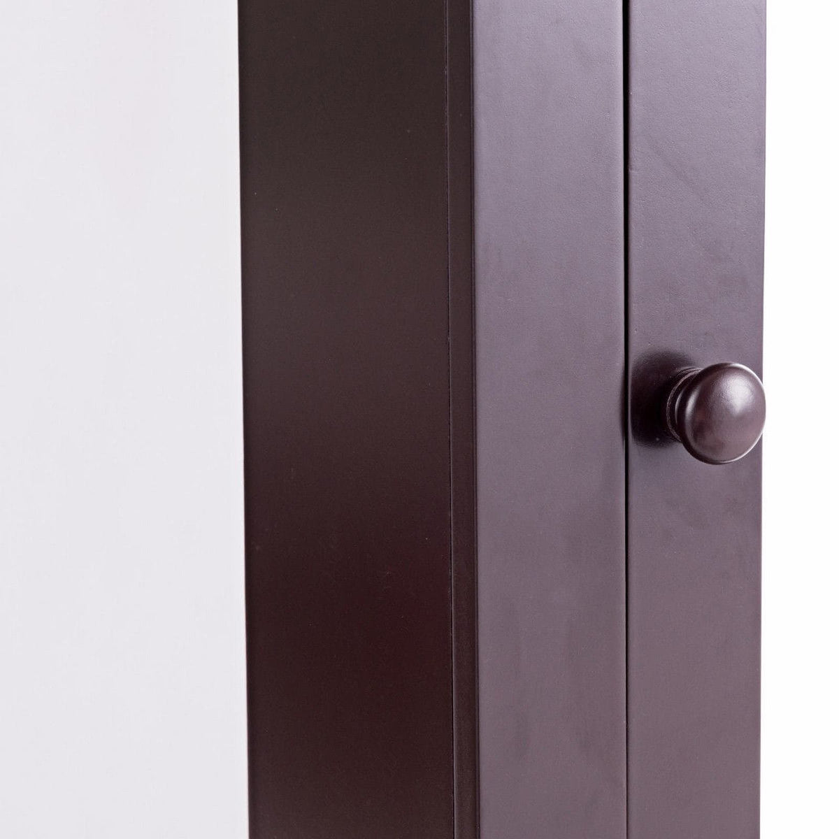 Forclover 22-in x 27-in Surface Mount Brown Mirrored Medicine Cabinet