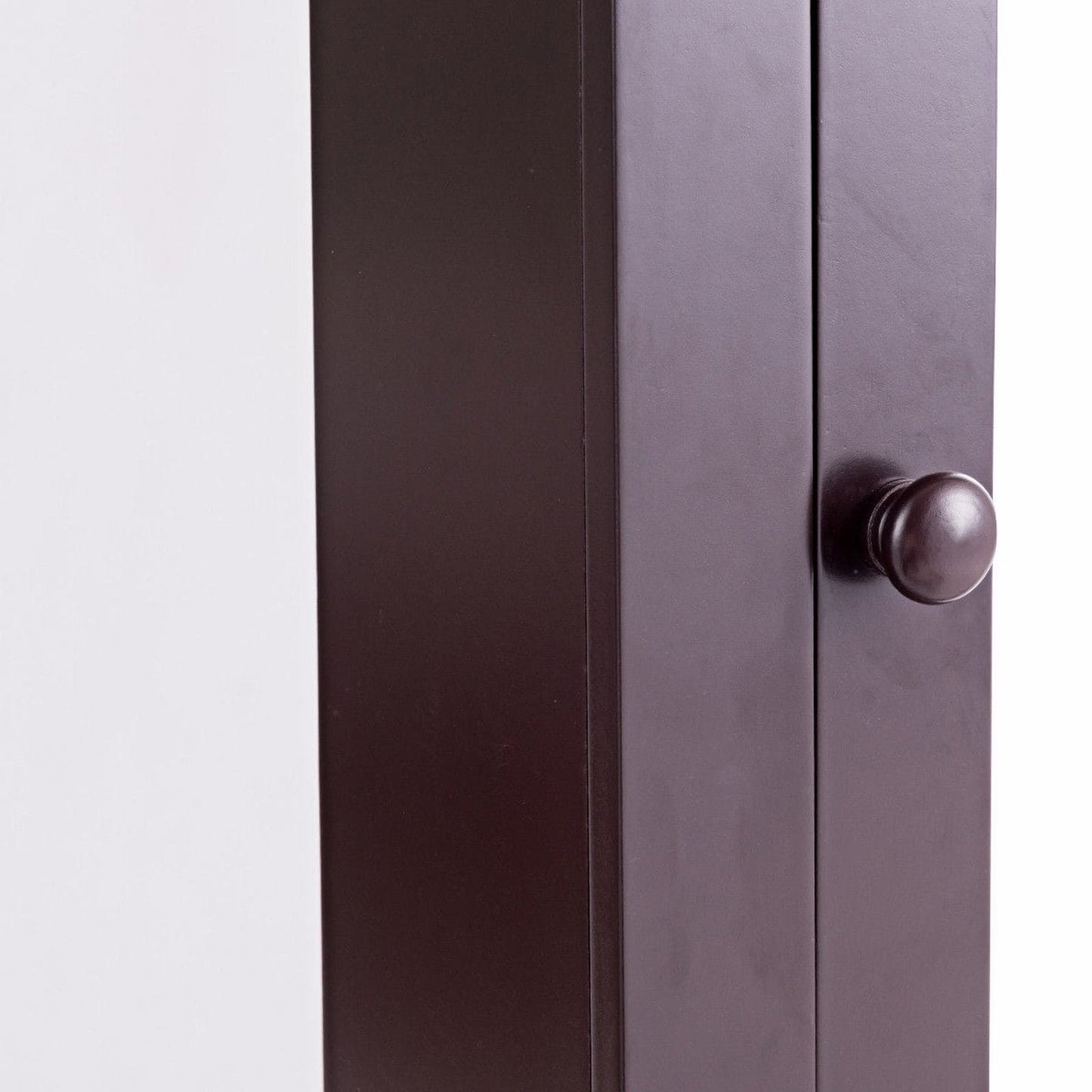 Forclover 22-in x 27-in Surface Mount Brown Mirrored Medicine Cabinet