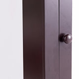 Forclover 22-in x 27-in Surface Mount Brown Mirrored Medicine Cabinet
