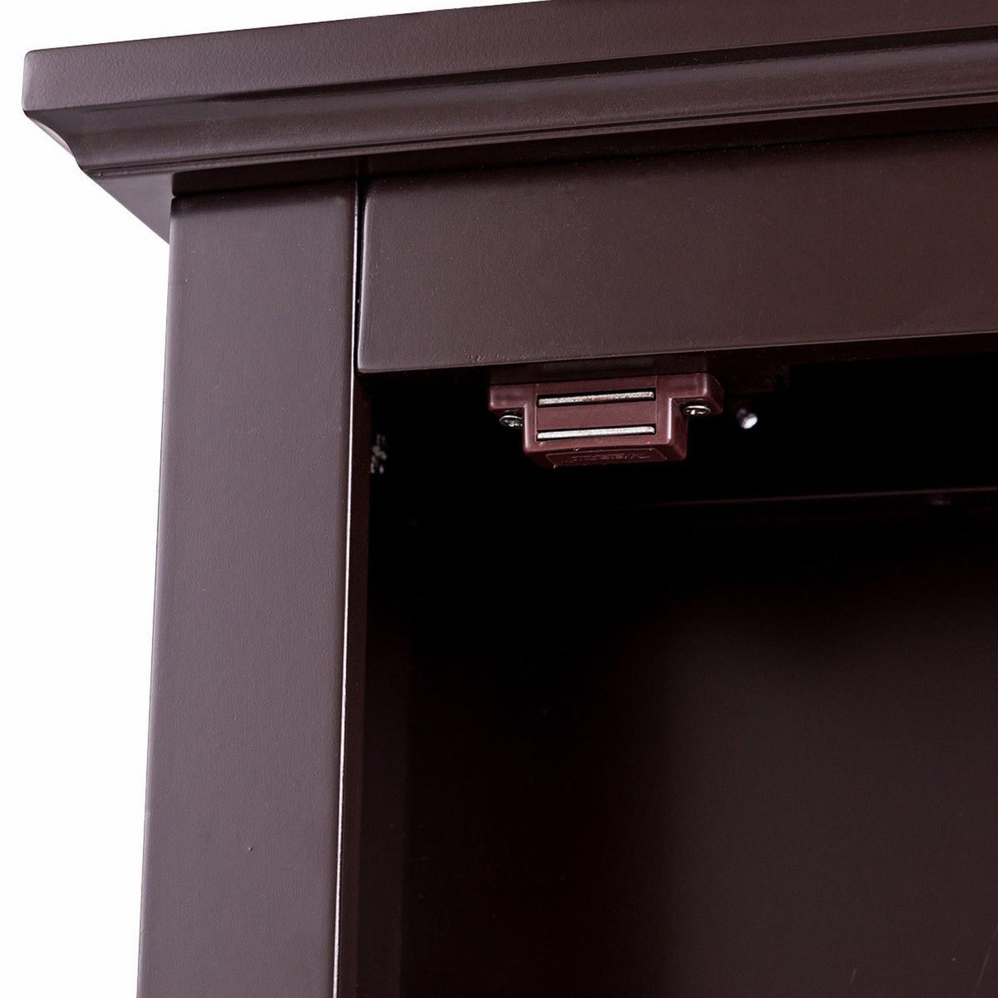 Forclover 22-in x 27-in Surface Mount Brown Mirrored Medicine Cabinet