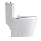 0.8 GPF/1.28 GPF Dual Flush Square Shape Ceramic Elongated Toilet Square Only in White - Super Arbor