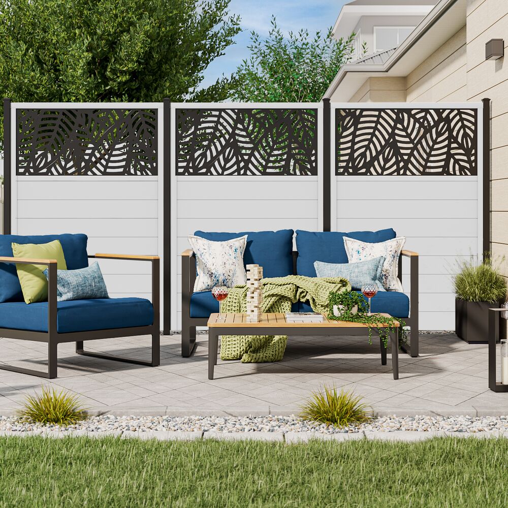 Freedom 6-ft H x 4-ft W White Vinyl Flat-top Fence Panel (Assembled)