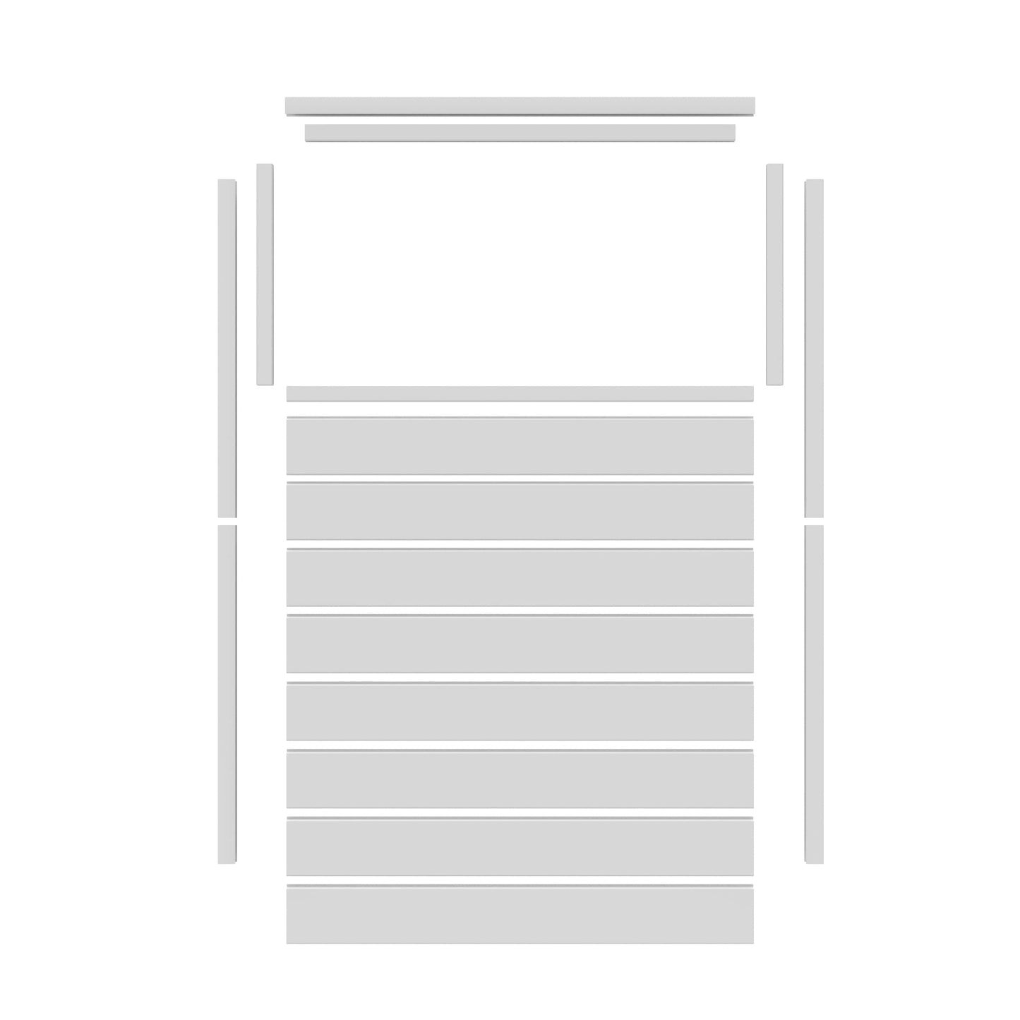Freedom 6-ft H x 4-ft W White Vinyl Flat-top Fence Panel (Assembled)