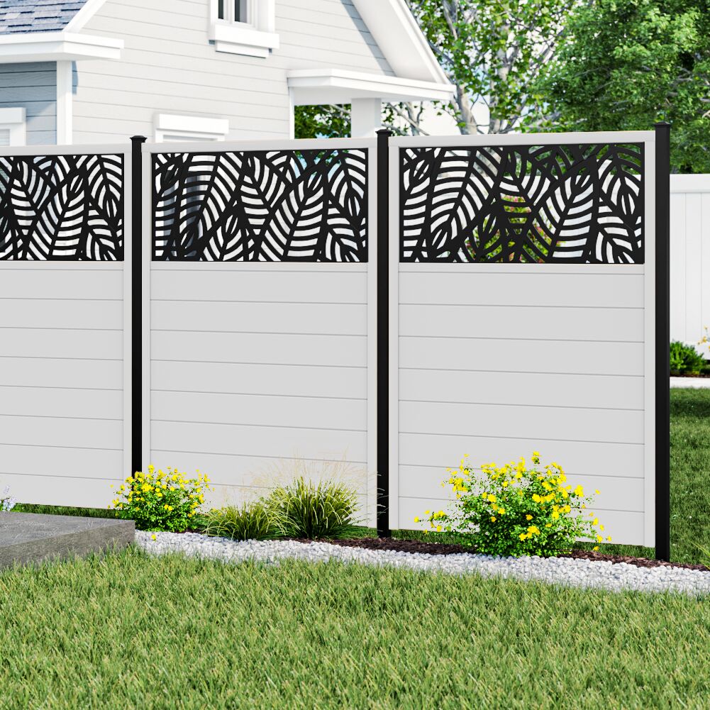 Freedom 8-ft H x 2-in W Matte Black Steel Privacy Fence Post