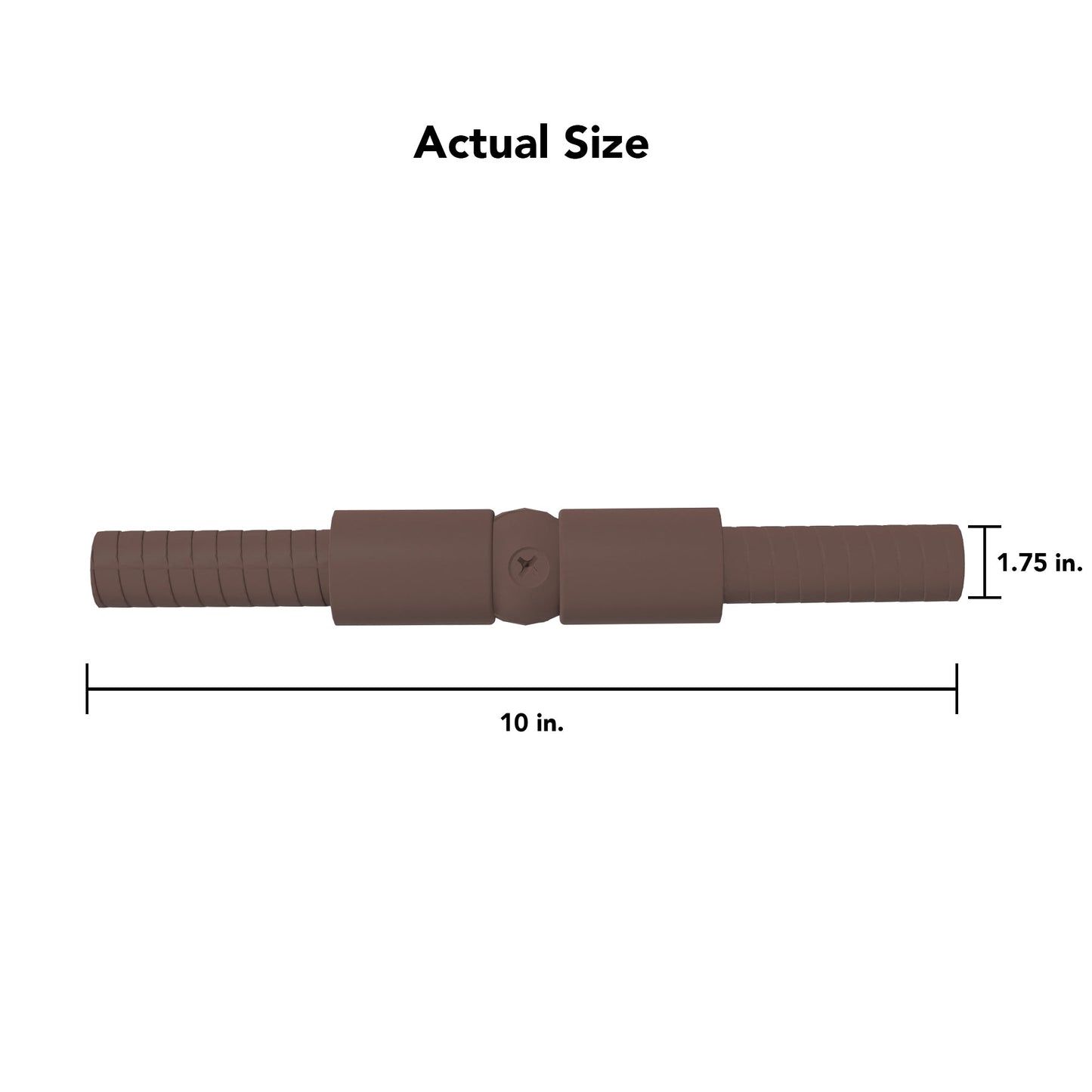Deckorators ADA Handrail System 1-ft x 2-in Weathered Brown Aluminum Deck Handrail Kit