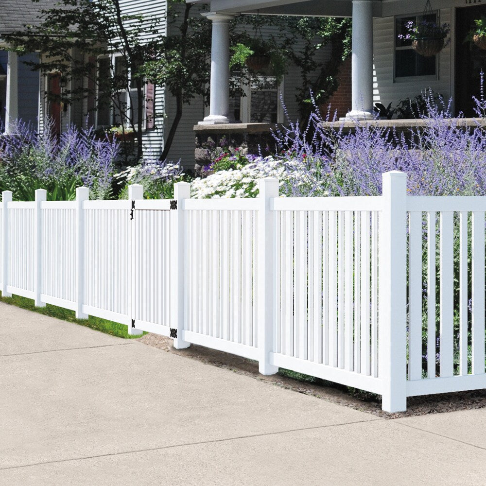 Outdoor Essentials Pro Series 4-ft H x 4-ft W White Vinyl Flat-top Fence Gate Kit (Unassembled)