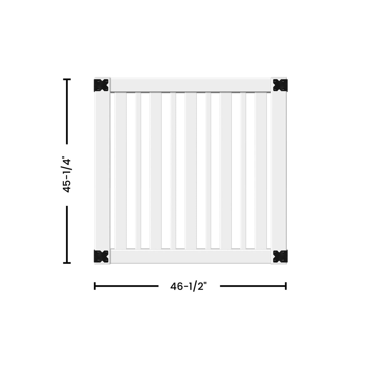 Outdoor Essentials Pro Series 4-ft H x 4-ft W White Vinyl Flat-top Fence Gate Kit (Unassembled)