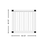 Outdoor Essentials Pro Series 4-ft H x 4-ft W White Vinyl Flat-top Fence Gate Kit (Unassembled)