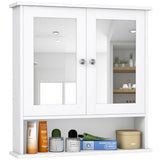 Forclover 22-in x 23-in Surface Mount White Mirrored Soft Close Medicine Cabinet
