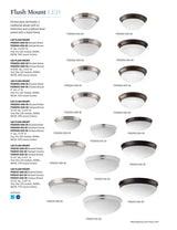 Progress Lighting LED Flush Mount 11-in Brushed Nickel Integrated LED, 3000K, 90 CRI
