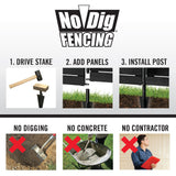 YARDLINK 4-ft x 6-ft Cedar Semi-privacy No Dig Fence Panel