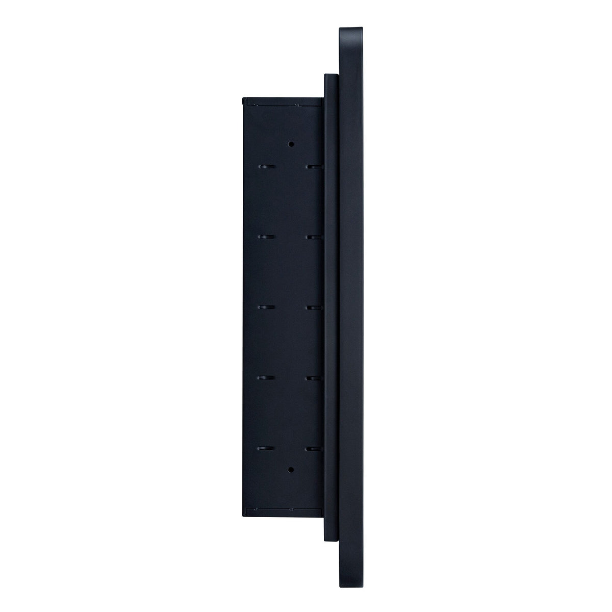 TEHOME 16-in x 24-in Recessed Mount Matte Black Mirrored Medicine Cabinet