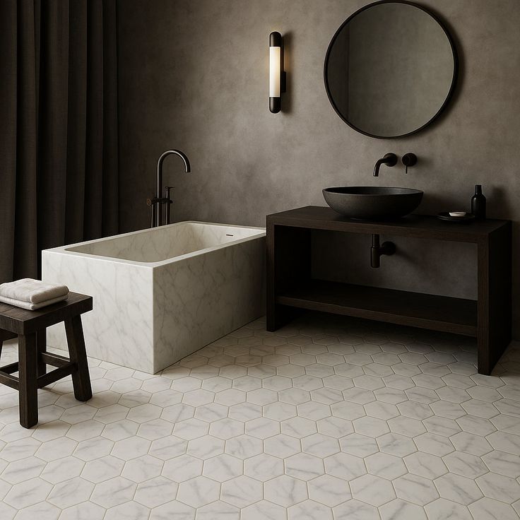 Lifeproof Carrara 10 in. x 12 in. x 6.35mm Ceramic Hexagon Mosaic Floor and Wall Tile (0.81 sq. ft. / piece)