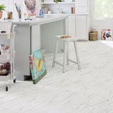 STAINMASTER (Sample) Tuscana Marble Waterproof Marble-Look Interlocking Vinyl Tile, 11.94-in x 8-in, 12-mil Wear Layer