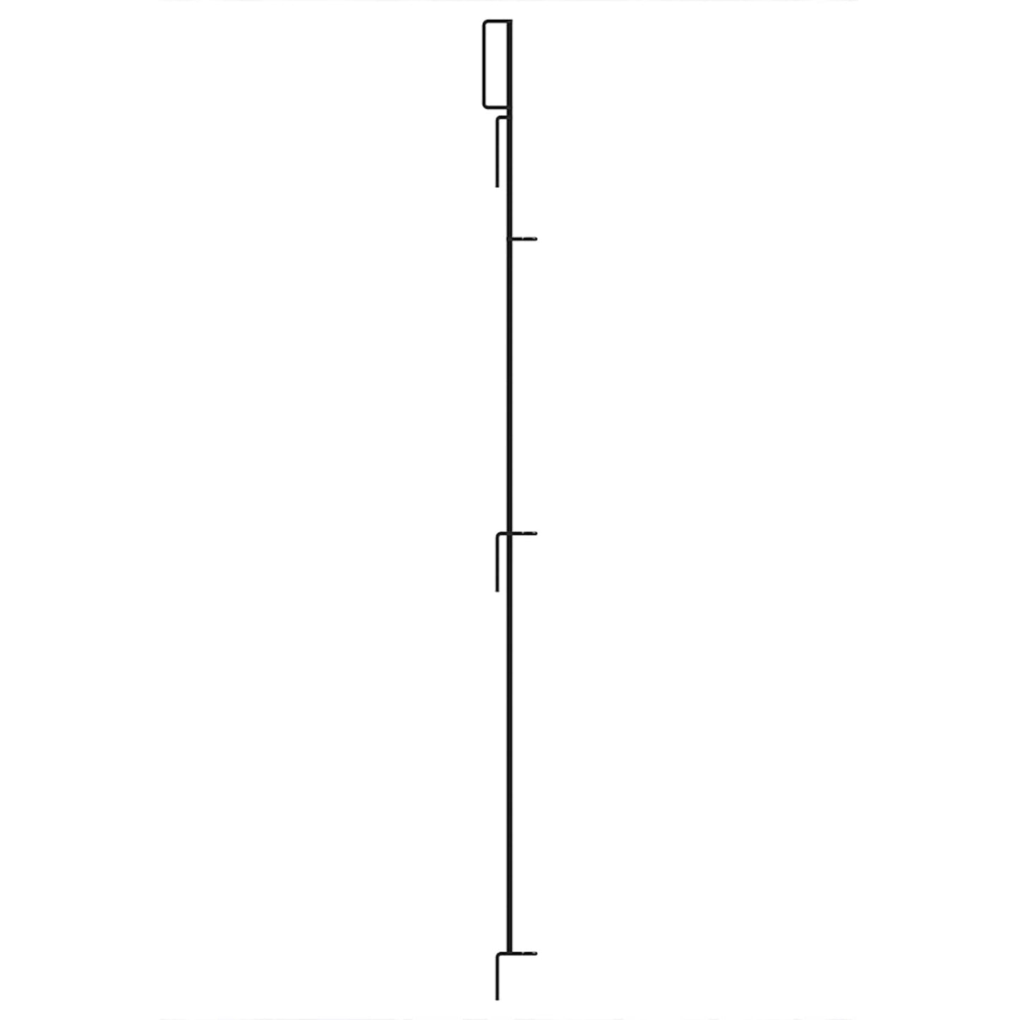 YARDLINK 4-ft H x 2-in W Black Steel Decorative Metal No Dig Garden Fence Post