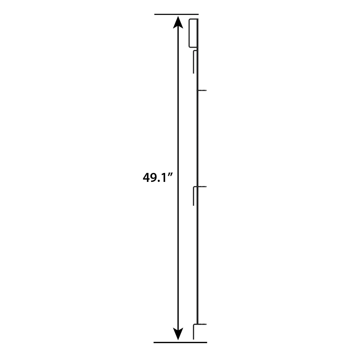 YARDLINK 4-ft H x 2-in W Black Steel Decorative Metal No Dig Garden Fence Post