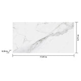Satori Regent Statuario 6-in x 12-in Polished Porcelain Marble Look Floor and Wall Tile (0.47-sq. ft/ Piece)