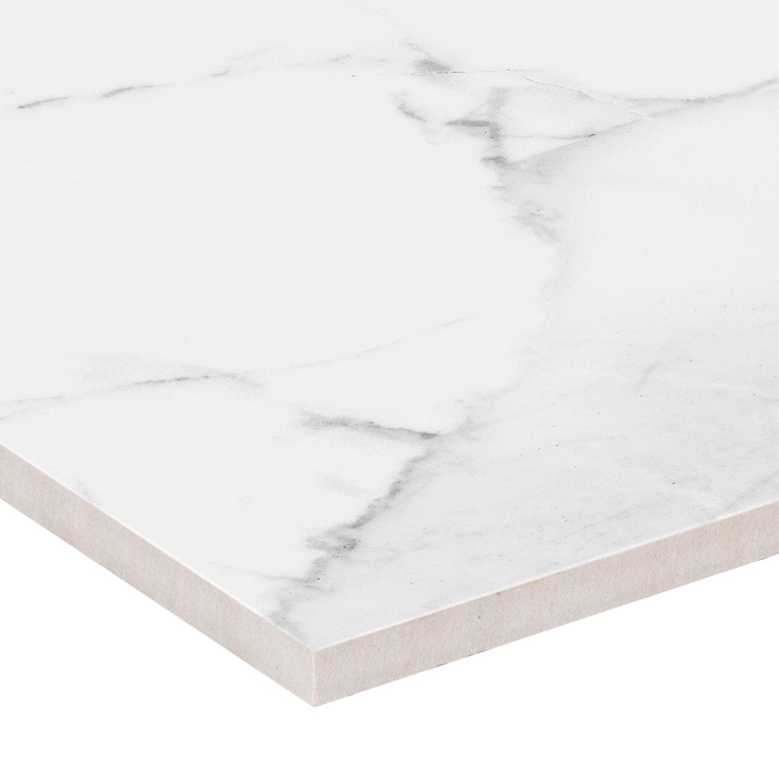 Satori Regent Statuario 6-in x 12-in Polished Porcelain Marble Look Floor and Wall Tile (0.47-sq. ft/ Piece)