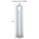 9 in. 25-Watt T8 U-Bent Ful 4-Pin GX10Q Base Fluorescent CFL Light Bulb Black Light (12-Pack) - Super Arbor