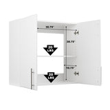 Prepac Elite 32-in W x 30-in H Wood Composite White Wall-mount Utility Storage Cabinet