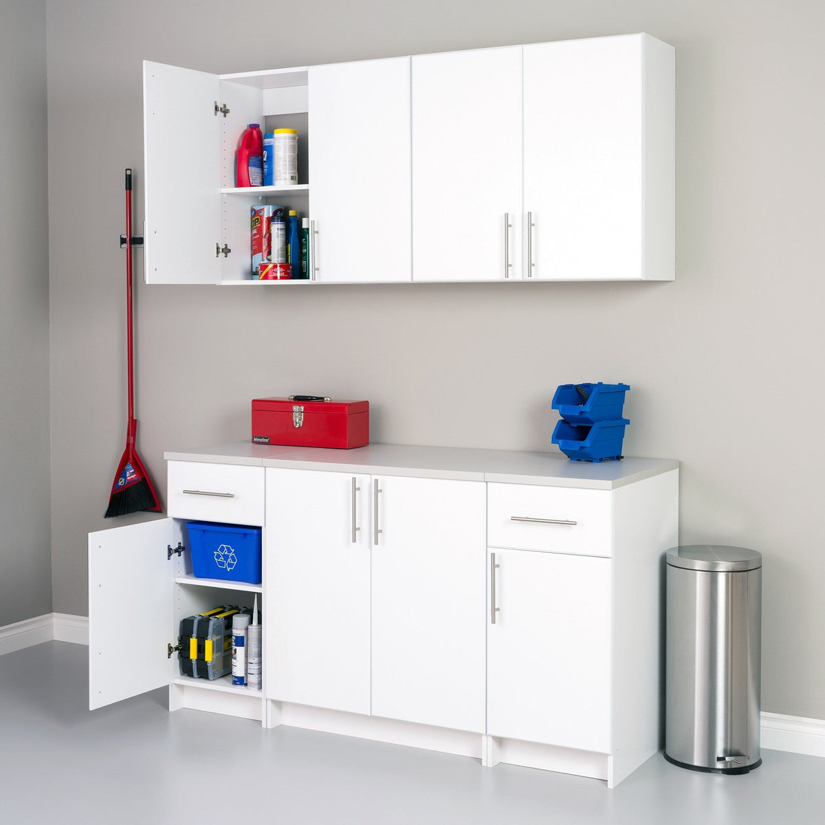 Prepac Elite 32-in W x 30-in H Wood Composite White Wall-mount Utility Storage Cabinet