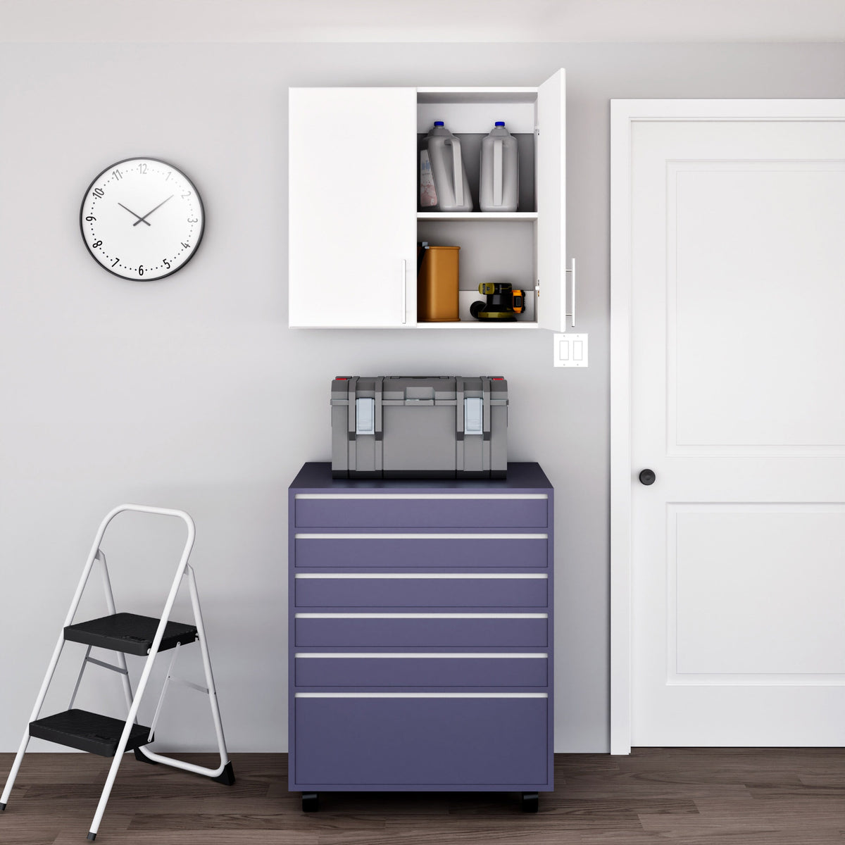 Prepac Elite 32-in W x 30-in H Wood Composite White Wall-mount Utility Storage Cabinet