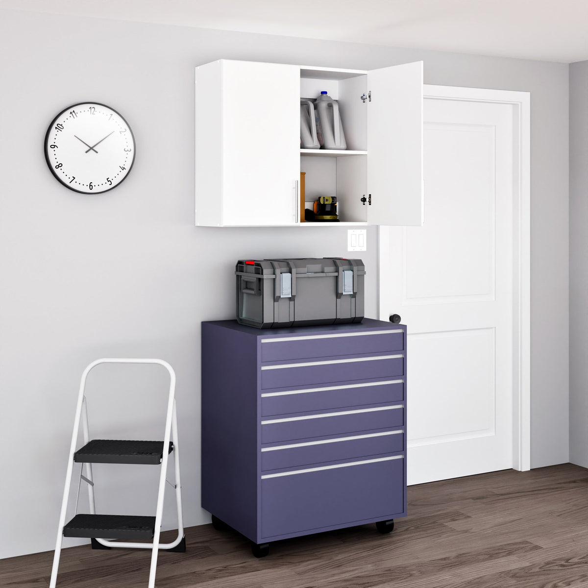 Prepac Elite 32-in W x 30-in H Wood Composite White Wall-mount Utility Storage Cabinet