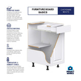 Project Source Cheyenne White 24-in W x 30-in H x 24-in D White Diagonal Corner Wall Ready To Assemble Cabinet (Raised Panel Square Style)