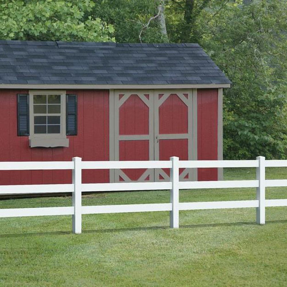 Outdoor Essentials Ranch 3-Rail 7-ft H x 5-in W White Vinyl Line Fence Post (Unassembled)