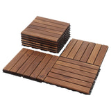 Maocao Hoom 12-in x 12-in Brown Prefinished Pressure Treated Wood Deck Tile (10-sq ft)
