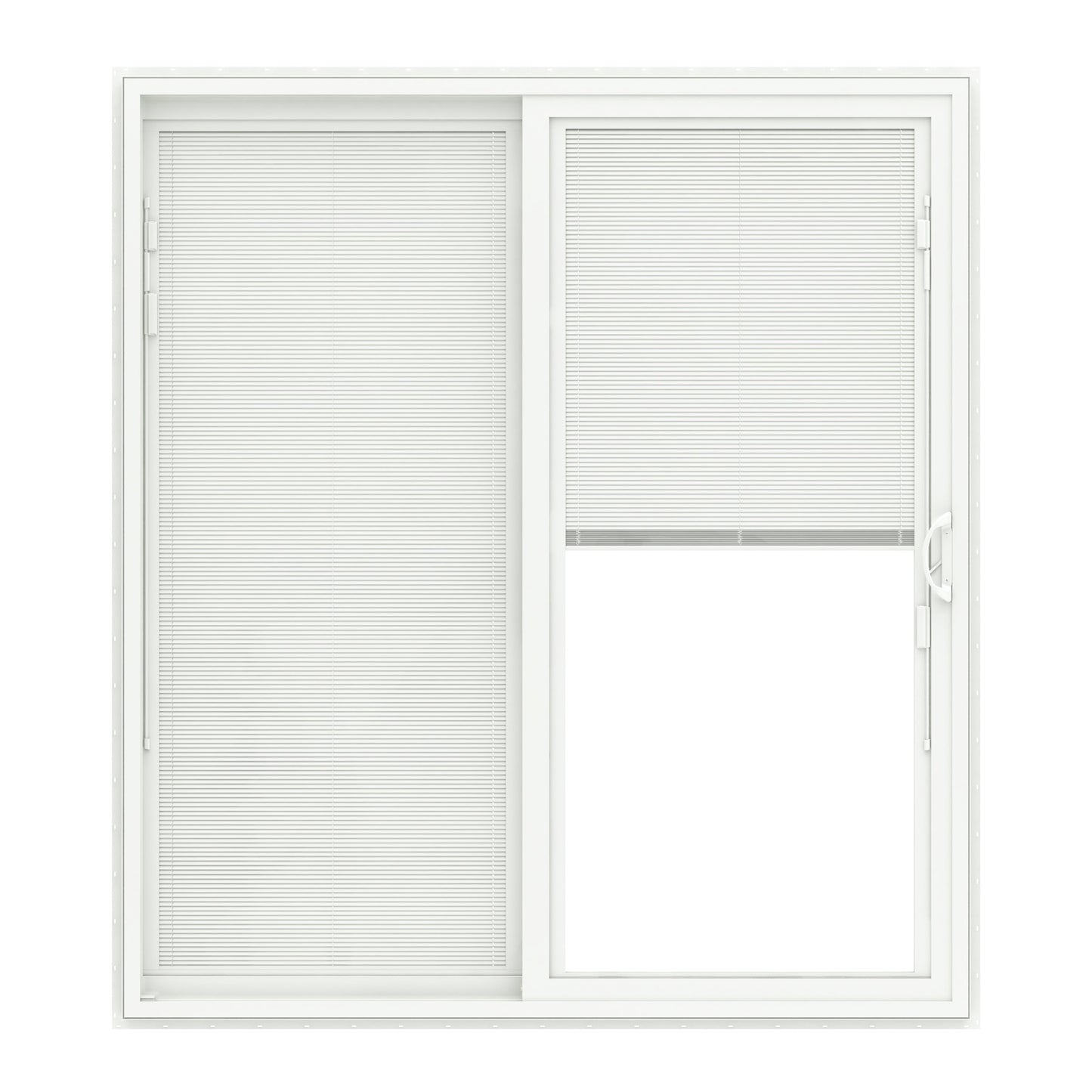 Pella 72-in x 80-in Vinyl Sliding, Left-hand sliding – product-only view