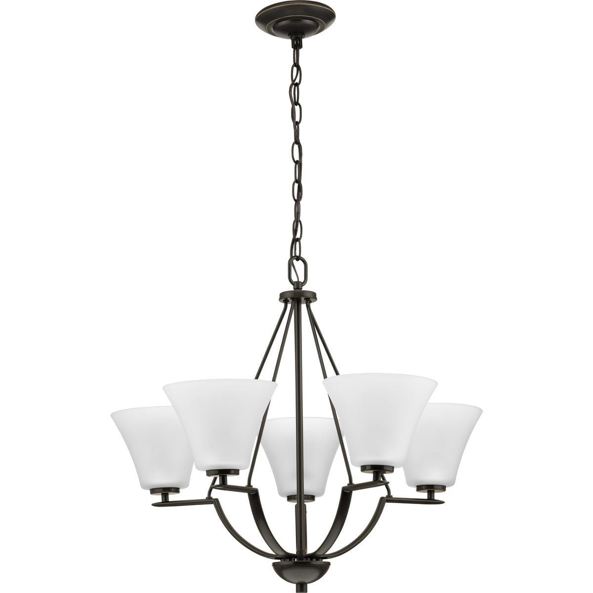 Progress Lighting Bravo 5-Light Antique Bronze Transitional Chandelier