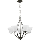 Progress Lighting Bravo 5-Light Antique Bronze Transitional Chandelier