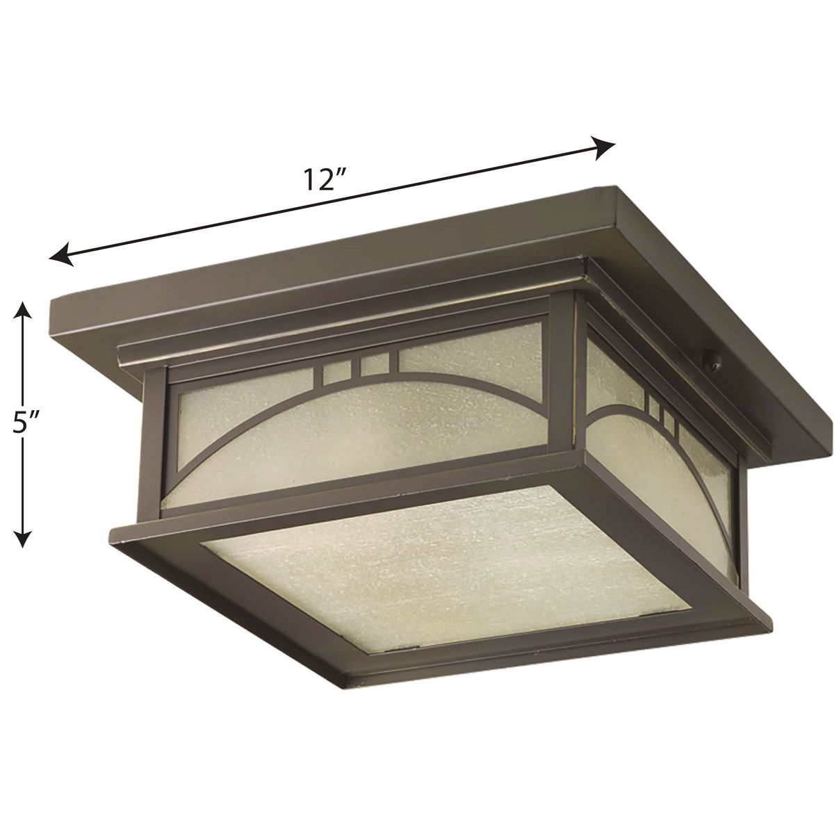 Progress Lighting Residence 12-in Antique Bronze Indoor/Outdoor Flush Mount Ceiling Light, 2-Light