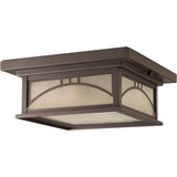 Progress Lighting Residence 12-in Antique Bronze Indoor/Outdoor Flush Mount Ceiling Light, 2-Light