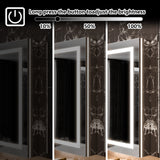 AAZJ EX11 42-in x 36-in Lighted LED Fog Free Surface/Recessed Mount Silver Mirrored Soft Close Medicine Cabinet with Outlet
