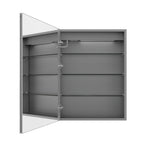 AAZJ V4 24-in x 32-in Lighted LED Fog Free Surface/Recessed Mount Silver Mirrored Soft Close Medicine Cabinet