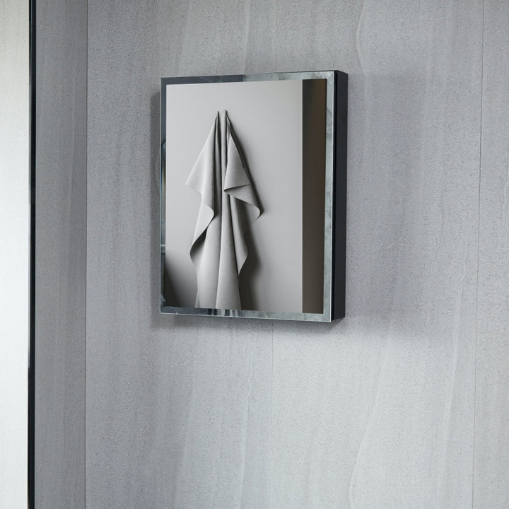 AAZJ KA 16-in x 20-in Surface/Recessed Mount Black Mirrored Soft Close Medicine Cabinet