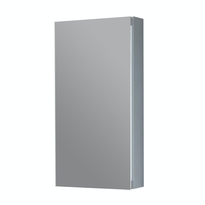 AAZJ KA 12-in x 24-in Surface/Recessed Mount Silver Mirrored Soft Close Medicine Cabinet